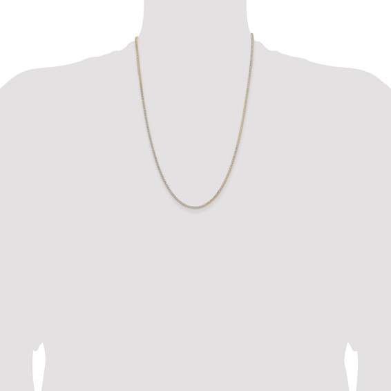 Leslie's 14K 1.85mm Rhodium-plated Spiga Chain