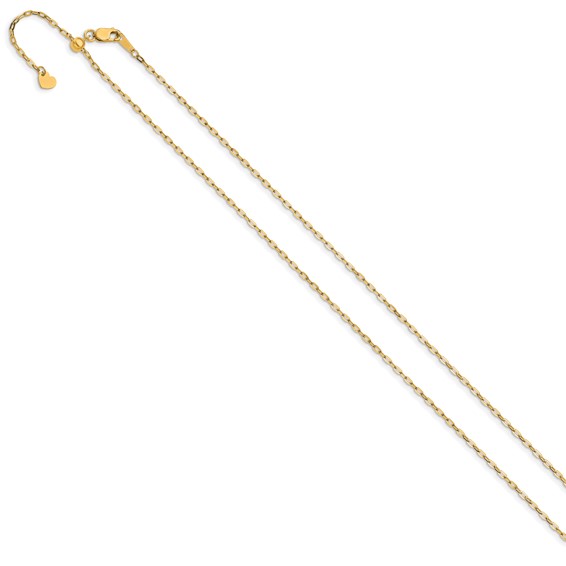 Leslie's Gold Elongated Flat Cable Adjustable Chain