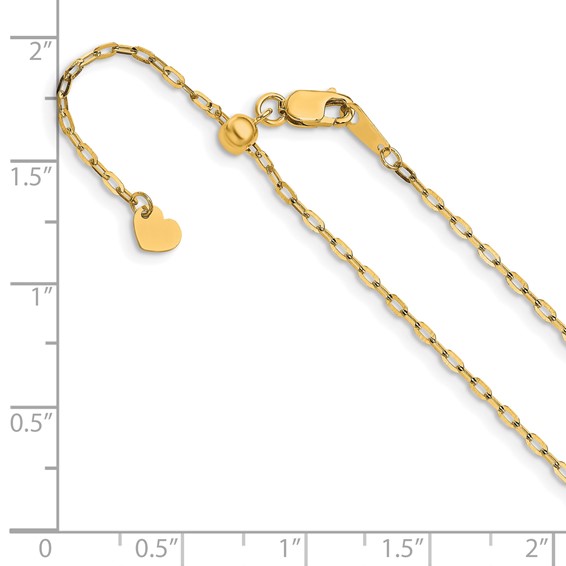 Leslie's Gold Elongated Flat Cable Adjustable Chain