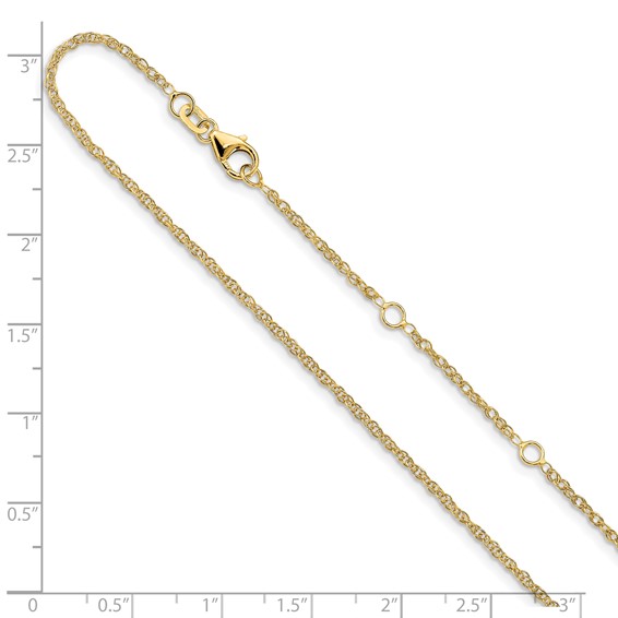 Leslie's (10K & 14K) Loose Rope Adjustable Chain