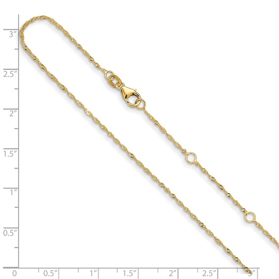 Leslie's (10K & 14K) Singapore Adjustable Chain
