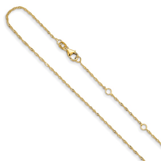 Leslie's (10K & 14K) Singapore Adjustable Chain