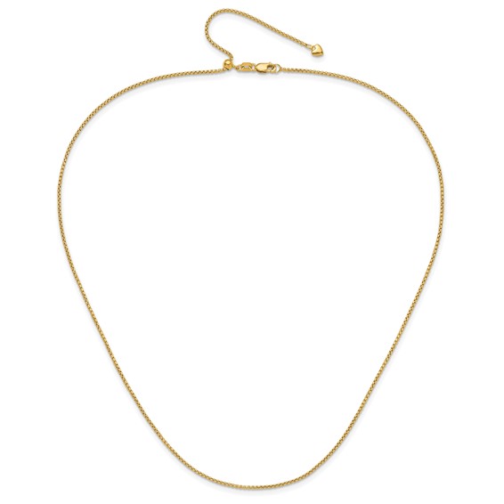 Leslies 14K Round Box Adjustable Round Chain