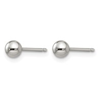 Inverness Stainless Steel Polished 4mm Ball Post Piercing Earrings view 2