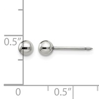 Inverness Stainless Steel Polished 4mm Ball Post Piercing Earrings view 4