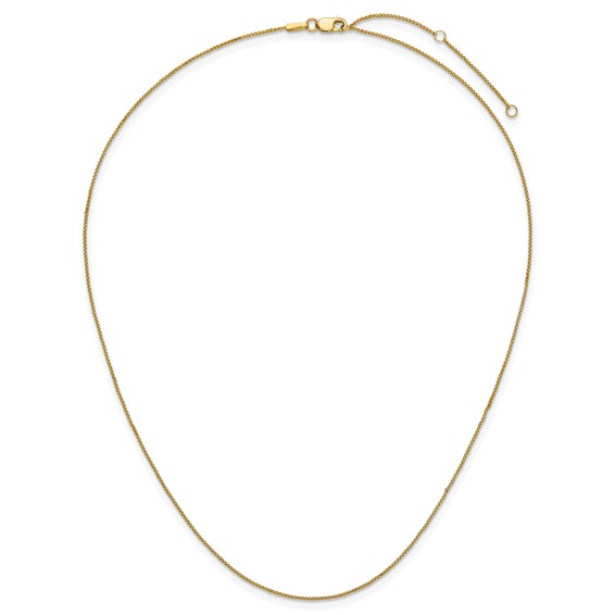 Leslie's Gold Diamond-Cut Spiga Adjustable Chain
