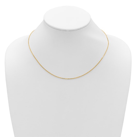 Leslie's 14k 1.5mm D/C Square Cable 2in+2in Adjustable Chain