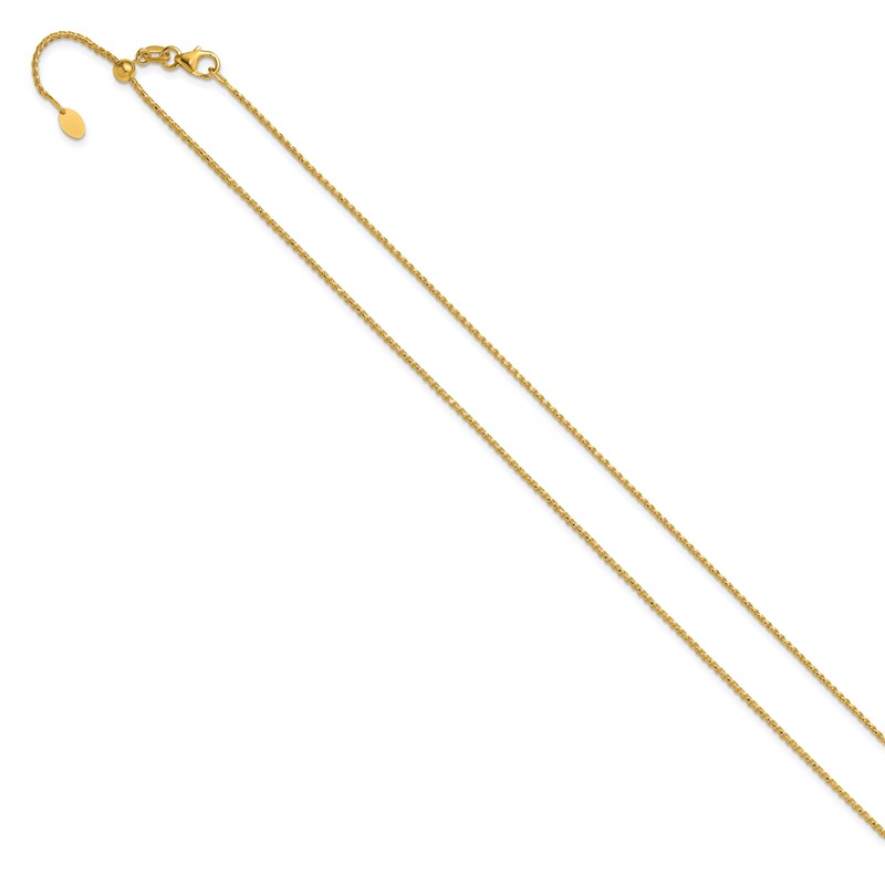 14K Adjustable 1.15mm D/C Open Franco Chain