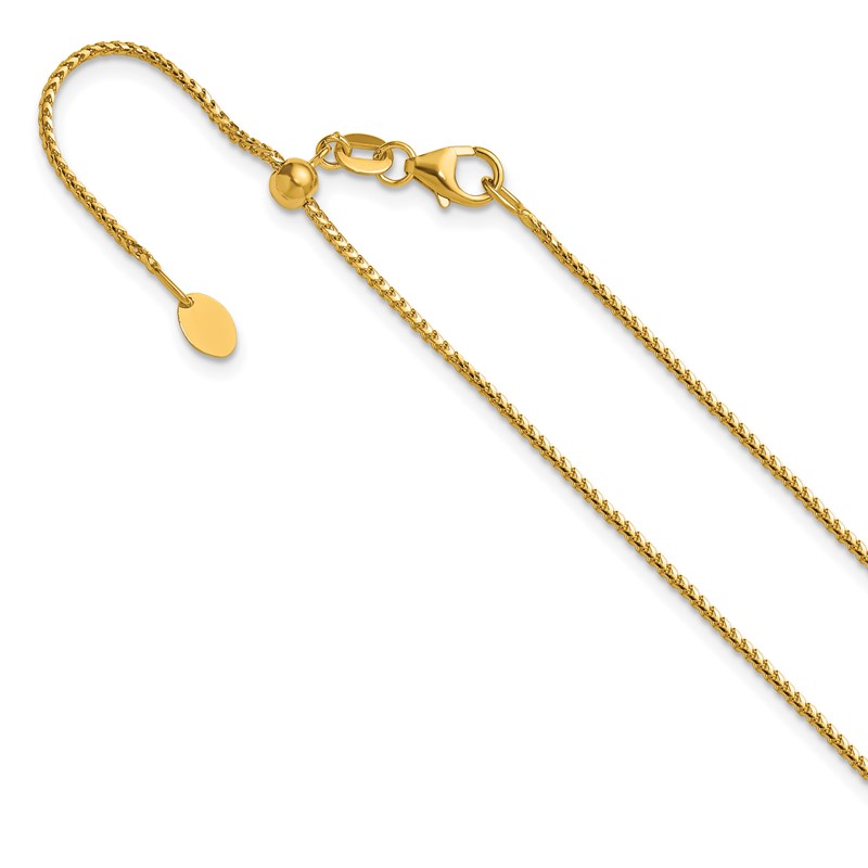 14K Adjustable 1.1mm Franco Chain