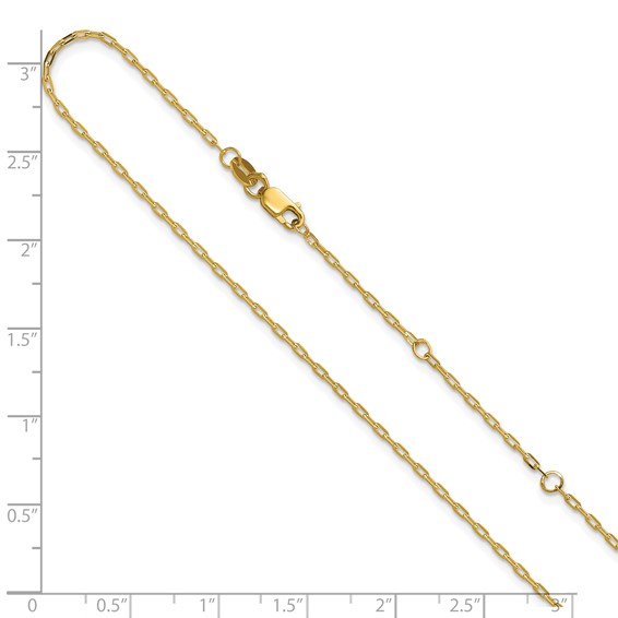 Leslie's Gold Elongated Flat Cable Adjustable Chain