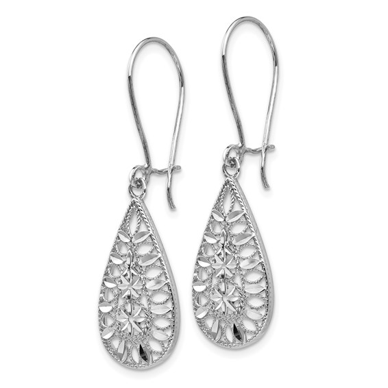 Leslie's 14K White Gold D/C Dangle Earrings