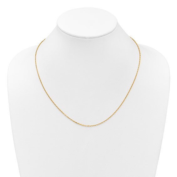 Leslie's 14K Adjustable 1.65mm Semi-Solid D/C Cable Chain