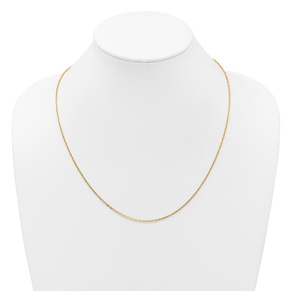 Leslie's 14K Adjustable 1.65mm Semi-Solid D/C Cable Chain