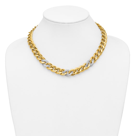 Herco 14K Gold With 3 Diamond Links