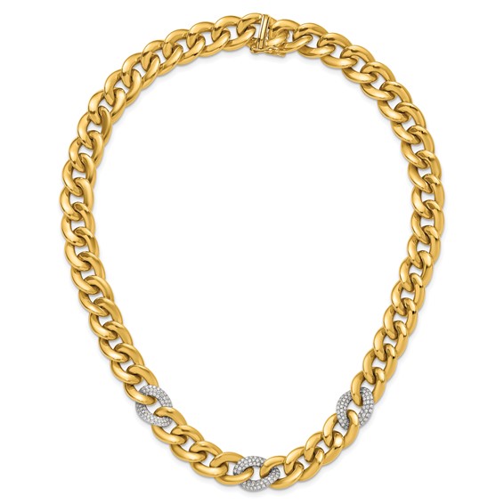 Herco 14K Gold With 3 Diamond Links