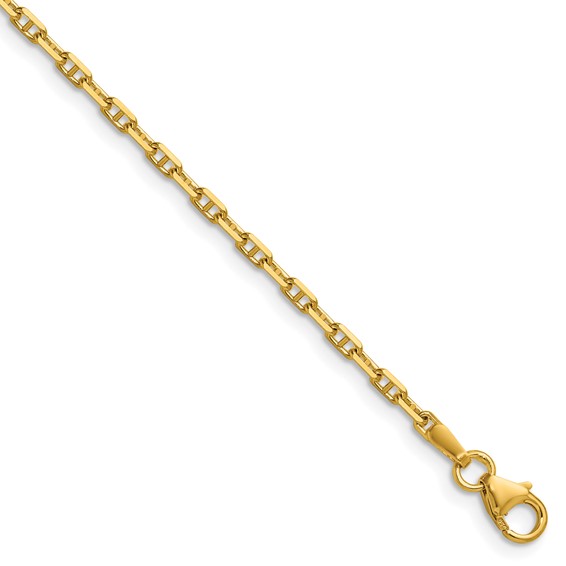 Herco 14K Polished 2.2mm Solid Anchor 22 Inch Chain