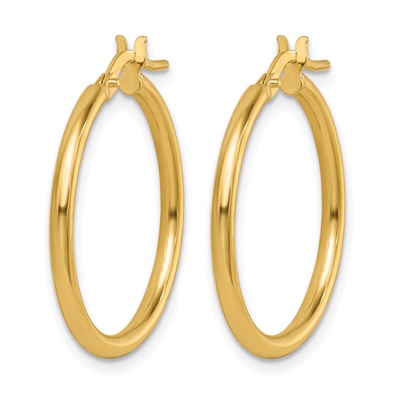 Herco Gold Polished 2.00mm Hoop Earrings