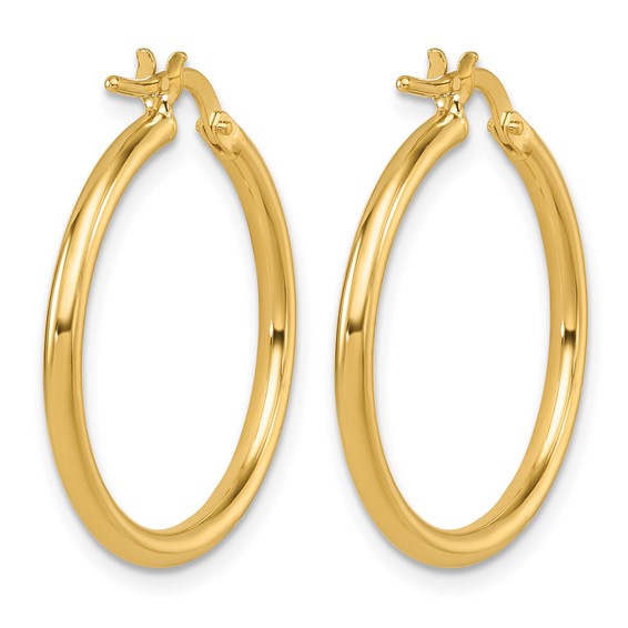 Herco Gold Polished 2.00mm Hoop Earrings