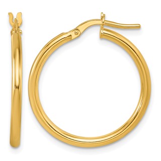 Herco Gold Polished 2.00mm Hoop Earrings