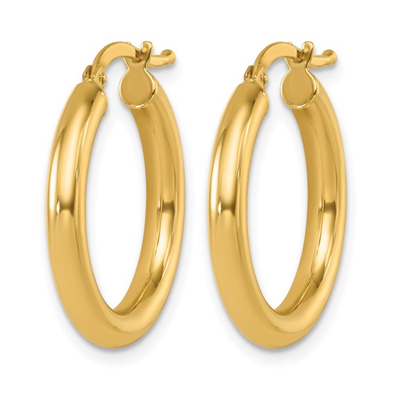 Herco Gold Polished 3.00mm Hoop Earrings