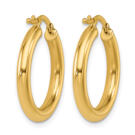 Herco Gold Polished 3.00mm Hoop Earrings