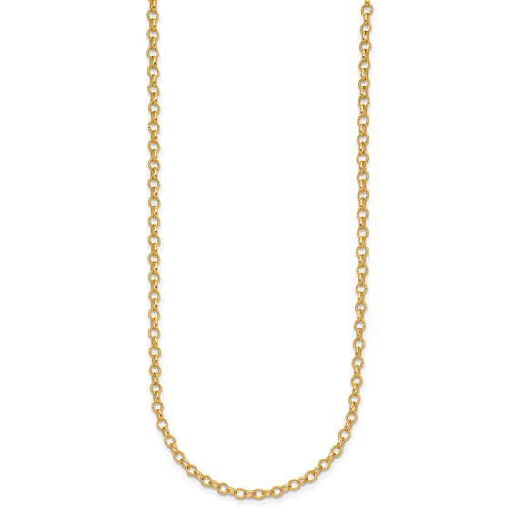Herco Gold Textured Rolo Link Chain