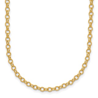 Herco Gold Textured Rolo Link Chain