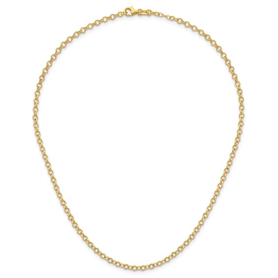 Herco Gold Textured Rolo Link Chain