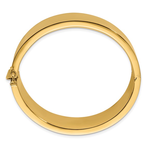 Herco 14K Polished Flat 25mm Hinged Bangle