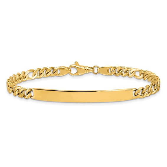 HERCO Gold Solid Figaro Link ID Bracelets