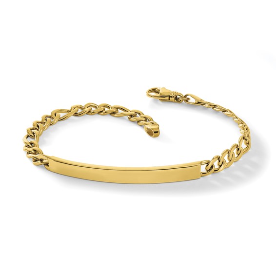 HERCO Gold Solid Figaro Link ID Bracelets