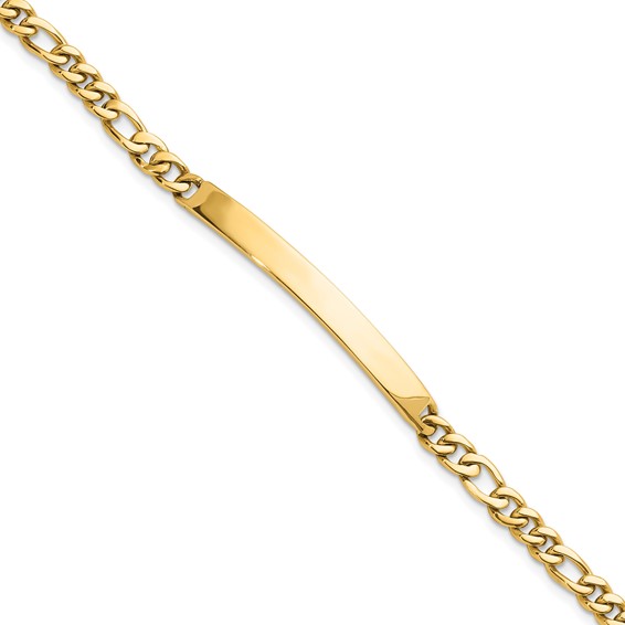 HERCO Gold Solid Figaro Link ID Bracelets