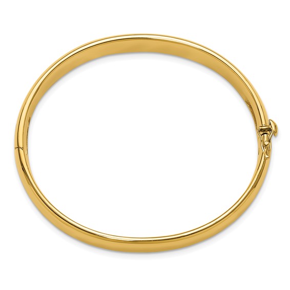 Herco 14K Polished Diamond Hinged Bangle