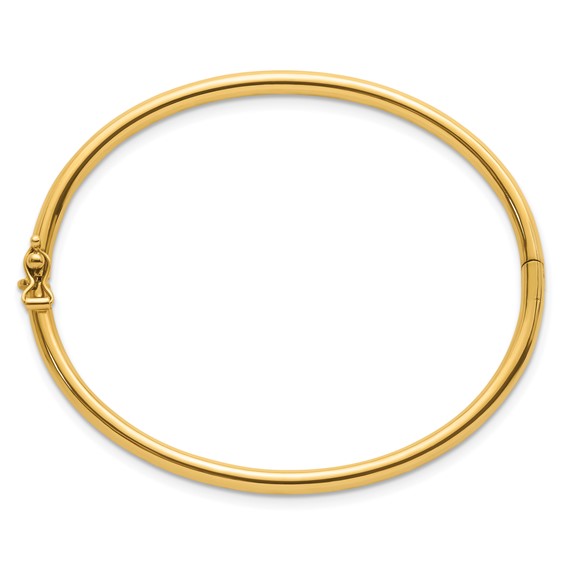 Herco 18K Polished 3mm Hinged Bangle