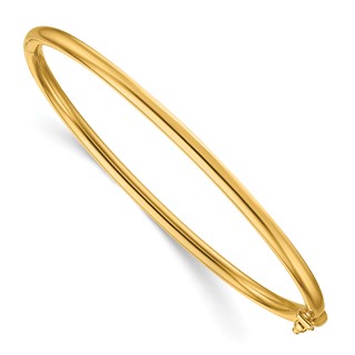 Herco 18K Polished 3mm Hinged Bangle
