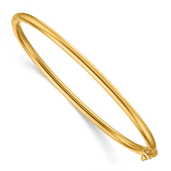 Herco 18K Polished 3mm Hinged Bangle