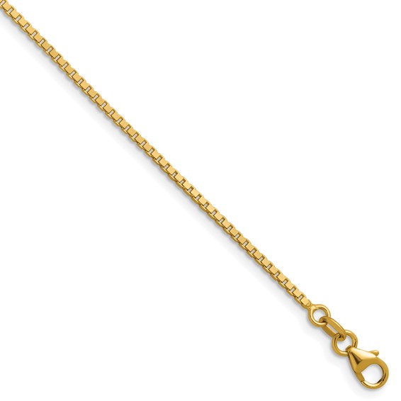 Herco 14K Polished 1.4mm Solid Box 22 Inch Chain