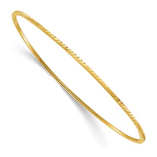 Herco 14K Polished and Diamond-cut 1.4mm Slip-on Bangle