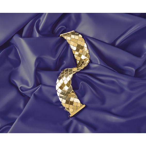 HERCO Gold Reversible Satin/Polished Bracelets