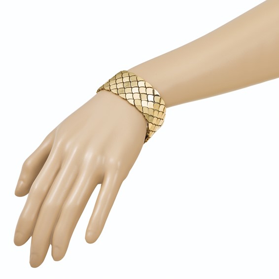 HERCO Gold Reversible Satin/Polished Bracelets