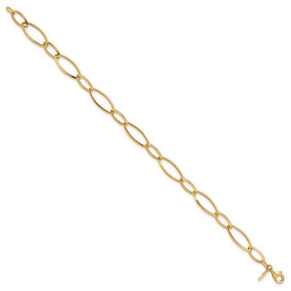 Herco 14K Polished Oval Link 7.5 inch Bracelet
