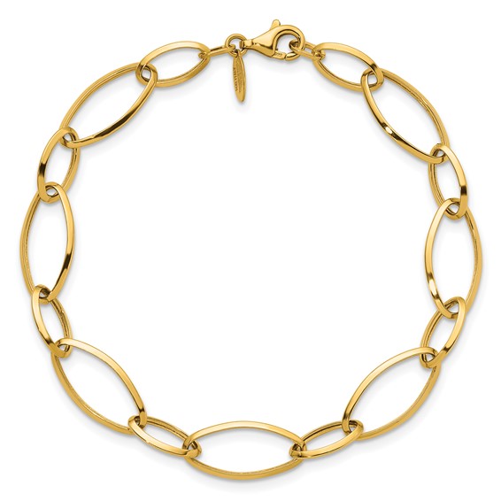 Herco 14K Polished Oval Link 7.5 inch Bracelet