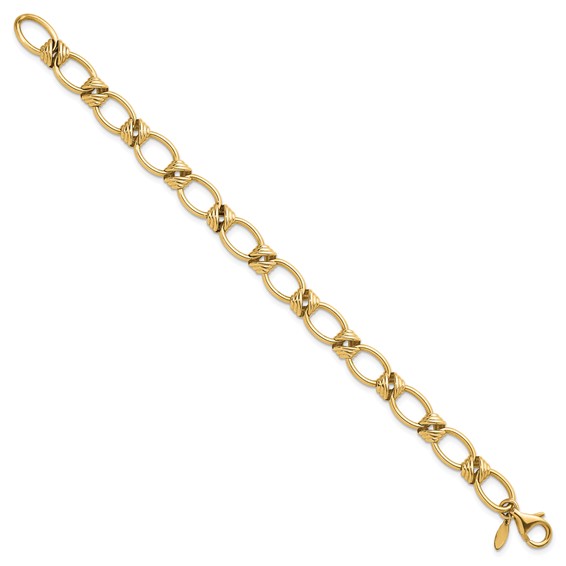 HERCO Gold 8.5mm Mixed Link Bracelets