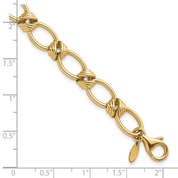 HERCO Gold 8.5mm Mixed Link Bracelets