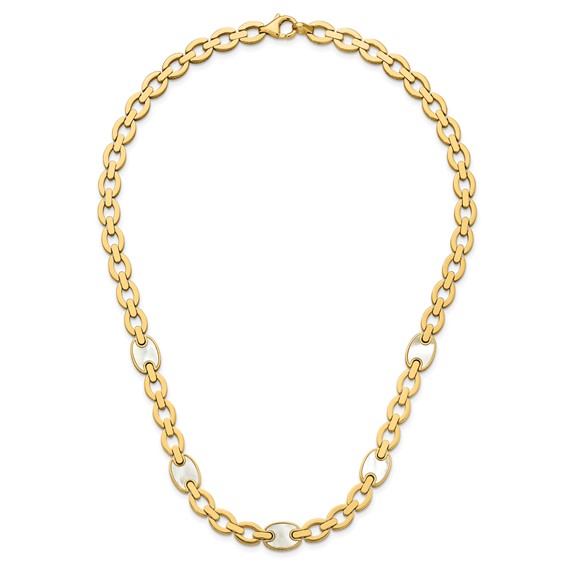 HERCO Gold Mother of Pearl and Chain Link Necklaces