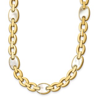 HERCO Gold Mother of Pearl and Chain Link Necklaces