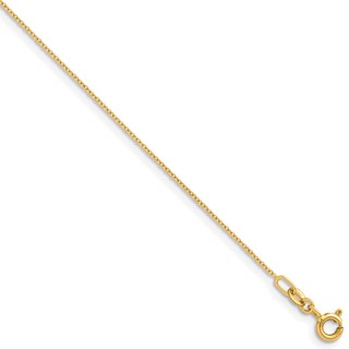 Herco 14K Polished 1.3mm Solid Cable 9 Inch Chain Anklet