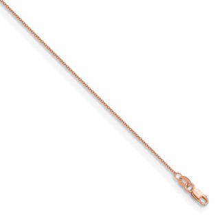 Herco 14K Rose Gold Polished 1.3mm Solid Cable 22 Inch Chain