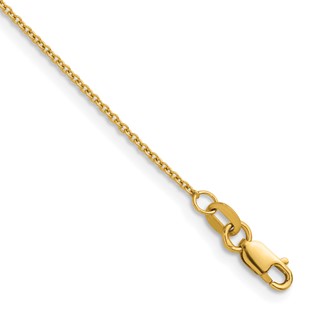Herco 14K Polished 1.5mm Solid Cable 9 Inch Chain Anklet