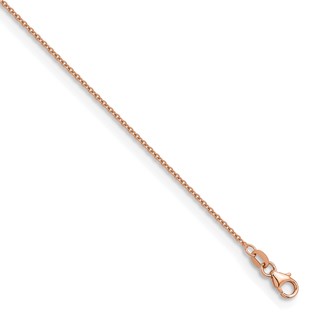 Herco 14K Rose Gold Polished 1.5mm Solid Cable 22 Inch Chain